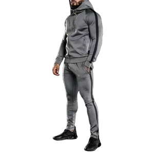 Chándal con cremallera para hombre 2025, venta al por mayor, ropa deportiva ajustada de lana, chándal para exteriores, ropa de entrenamiento, chándal deportivo para hombre - Product Image 3