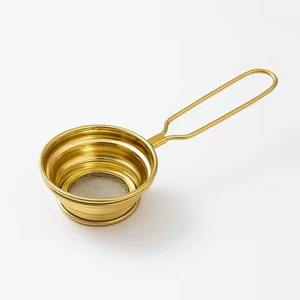 Passoire à thé en acier inoxydable, bols à égouttoir à mailles fines, théière portable, écologique, pour thé, café, poudre, nourriture, métal - Product Image 2