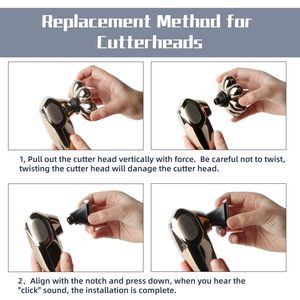 Afeitadora Eléctrica Recargable Inalámbrica 5 en 1 para Hombre, Kit de Afeitado de Barba Resistente al Agua IPX7, Afeitadora de Cabeza para Hombres Calvos y Uso en Autocaravanas - Product Image 2