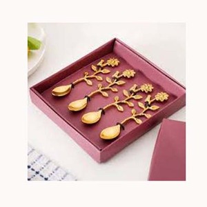 Wedding Luxury Gold Plated Metal <b>Twig</b> Design Cutlery Western Style <b>Decorative</b> Handmade Flatware Set - Product Image 1