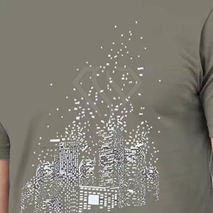 เสื้อยืดผู้ชายสีทึบผ้าคอตตอน100% วัสดุพรีเมียมประดับพลอยเทียมน้ำหนักเบา - Product Image 4