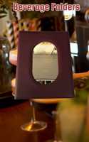 Porte-menu en cuir PU de qualité supérieure, format A4/A5, avec logo personnalisé, plaqué nickel, certifié ISO, pour restaurants, hôtels, M&Z