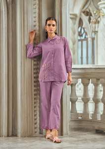 Belle Robe Vente Chaude Lourde Viscos PV Chandari Court Kurti Pantalon Avec Multi & Chemise Couture et Main Travail Femme Mode - Product Image 4