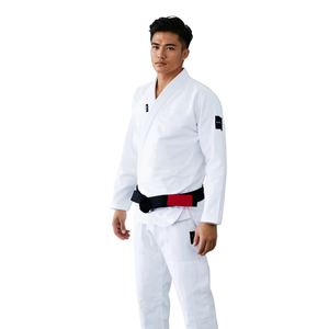 Kimono de Jiu Jitsu Brasileño Blanco, Tejido Pearl Weave, Ligero, Uniforme de Entrenamiento y Competición de BJJ, Chaqueta de 400G, Pantalones Ripstop de 10oz - Product Image 4