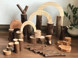 Unfinished Natural <b>Round</b> Wood Panels <b>Round</b> Natural Wood <b>Round</b> Board - DIY Crafts Different Sizes - Product Image 2