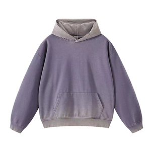 Solid Hoodies 100% Cotton Breathable Lightweight Quickdry Personalized Logo Printing Hooded Sweatshirt OEM Service - Product Image 4