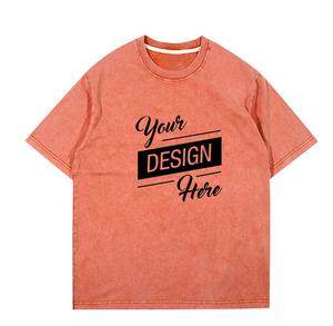 T-shirt blanc lourd délavé à l'acide T-shirt vintage en coton vierge lourd T-shirt surdimensionné - Product Image 2