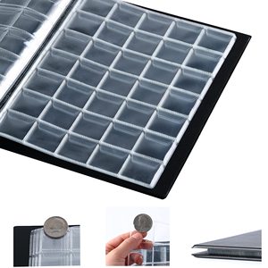 Hot Bán Da Tiền Tệ Thư Mục Đồng Xu Bộ Sưu Tập Album Không Thấm Nước 20 Trang 360 Túi Đồng Xu Lưu Trữ Cho Người Thu gom - Product Image 2