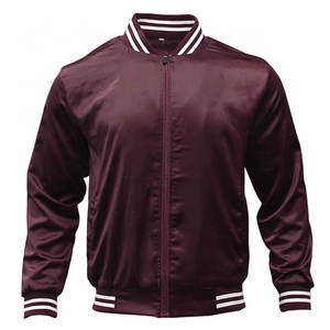 Satin Anti-Bacterial Front Logo Custom Design Men <b>Baseball</b> <b>Bomber</b> <b>Jacket</b> OEM Service In-Stock - Product Image 1