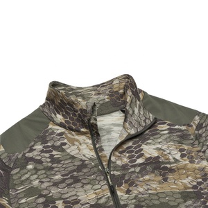 Capa base de caza con estampado digital para hombre, capa base con cremallera, capa base con estampado de camuflaje, ideal para la caza - Product Image 3