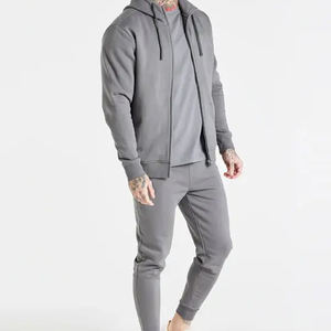 Sudadera con capucha de algodón unisex, conjunto de chándal personalizado con logotipo para hombre, pantalones de correr de lana de talla XL para invierno - Product Image 1