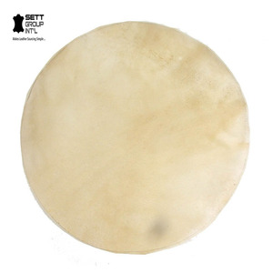 Cuero de Búfalo Natural Redondo, Parche de Piel de Búfalo, Pergamino, Blanqueado, Impermeable, Duradero, Accesorios para Muebles, Confiable - Product Image 4