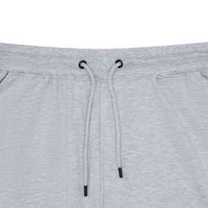 Pijama de punto con bolsillo cruzado liso gris algodón Spandex pantalones de salón elásticos suaves ajuste relajado con bolsillos laterales de cintura con cordón - Product Image 5