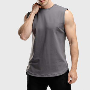 Camiseta sin mangas de algodón 100% para hombre, tela ligera, perfecta para entrenamiento y estilo diario de verano, servicio OEM de alta calidad - Product Image 1