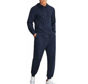 Breathable Custom Sweatsuit Heavyweight Streetwear Sweat Suit <b>Jogging</b> Suits Cotton Fleece Tracksuits for Men - Product Image 3