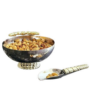 Bol en métal en laiton plaqué or Technique personnalisée pour la maison Hôtel servant des bols modernes en céramique gratuits Joint Three - Product Image 5