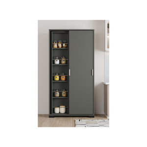 Aeka LUNA Armoire de cuisine rotative multi-usages Anthracite avec 15 étagères - Gain de place - Design nordique simple et pratique - Product Image 5