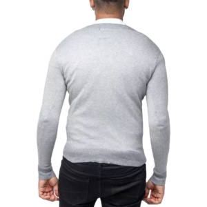 Cárdigan de Punto de Mezcla de Algodón de Alta Calidad para Hombre, Suéter Escolar Informal de Invierno Personalizado con Bordado de Logotipo en la Parte Delantera y Botones - Product Image 3