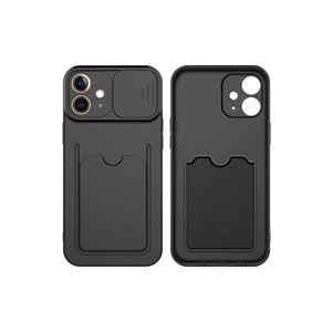 Funda de silicona roja de lujo Netzy para iPhone 12 7 Plus-SAFAKARTIX, funda trasera con tarjetero, funda de silicona suave de lujo - Product Image 4