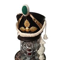 Mode VintageCustom Logo Mode Style Tressé Hommes Shako Chapeaux Broderie À La Main Personnalisé Requis Logo Français Shako Chapeaux