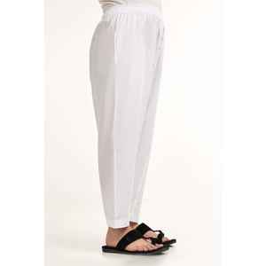 Pantalon Harem Basique Blanc Taille Haute en Coton Respirant KSH-CTN24-001 - Product Image 2