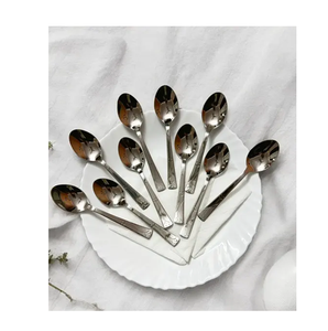 Cuillère à mashala en acier inoxydable Cuillère à gâteau à dessus plat Cuillère à dessert créative d'assaisonnement Mélange au meilleur prix - Product Image 2