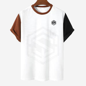 Camisetas de Manga Corta con Cuello Redondo de Algodón Transpirable de Alta Calidad para Hombre, Diseño Personalizado, Ropa Urbana con Logotipo Personalizado - Product Image 1