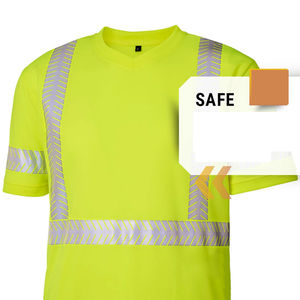 Camiseta de Seguridad Reflectante de Manga Corta de Alta Visibilidad para Hombre, 100% Algodón, Transpirable, Ecológica, de Secado Rápido, Personalizable - Product Image 1