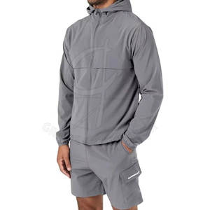 Ensembles coupe-vent deux pièces fabricant professionnel pour patchs personnalisés ensembles de shorts et vestes en polyester - Product Image 2