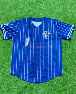 Camiseta de béisbol personalizada de alta calidad uniforme de sublimación de botón completo para hombres mujeres camiseta de Softbol Juvenil - Product Image 2