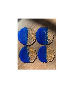 Beautiful Handmade 5mm Resin <b>coaster</b> Set <b>Heat</b> Resistant Luxury Contemporary Design for Home Decoration Crafted Durable Material - Product Image 3