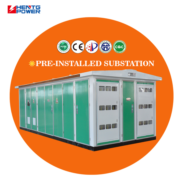 HENTG Power 630kVA 800kVA Oil-Immersed Compact Transformer Substation YB Pre-Installed 6kV 10kV Box-Type Distribution Substation