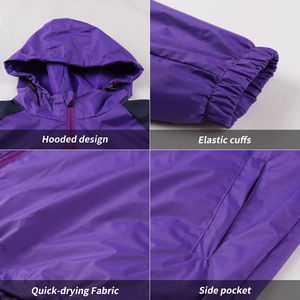 Chaqueta deportiva de doble capa de nailon 100% para hombre, cortavientos impermeable, Camuflaje, con capucha, media cremallera para actividades al aire libre de primavera - Product Image 6