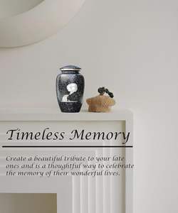 Adult Cremation Urns for Male/Female Funeral Urn for Human Ashes Decorative Urns for Ashes <b>Large</b> <b>Keepsake</b> <b>Box</b> (Black) - Product Image 3