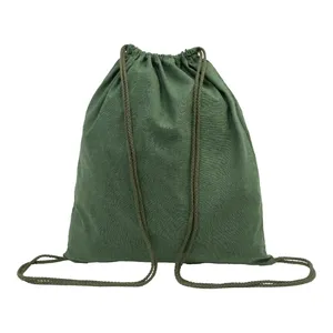 Bolsas Deportivas con Cordón de Algodón Reciclado Dropex, Bolsa de Mercadotecnia Promocional Sostenible - Product Image 4