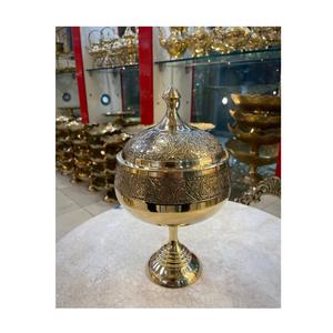 Bol de date décoratif pour la maison Khajoor et pot et bol de fruits secs couleur or utilisation pour restaurant et hôtel en quantité en vrac - Product Image 3