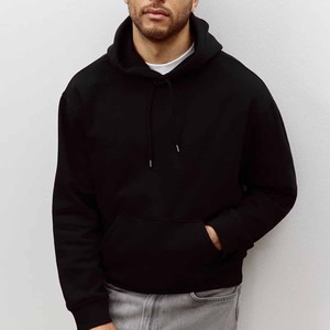 เสื้อฮู้ดผ้าฟลีซคอตตอน 100% สำหรับผู้ชาย ปรับแต่งได้ คุณภาพสูง เนื้อผ้าหนา สำหรับฤดูหนาว ลายเรียบ มีฮู้ดด้านหน้า - Product Image 1