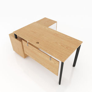 Banc d'atelier d'angle en fer en forme de L BFCBOV16 pour armoires, 80x160cm, bancs de travail ovales pour le travail du bois - Product Image 2