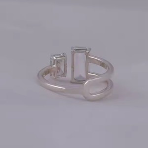 1,26 Carat Radiant Cut Emerald IGI Certified Lab Grown Diamond 14K/18K Gold Stacking Band para compromiso Wedding Party-Romantic - Product Image 4