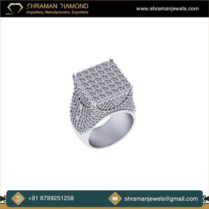 แหวนเพชรโมอิสสีเงิน925ชุบทองแบบกำหนดเองสำหรับงานแต่งงานและการหมั้นของขวัญเพชรโมอิสซาไนต์สุดหรูสำหรับผู้ชาย - Product Image 4