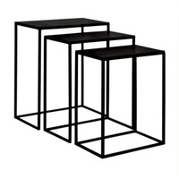 Table basse de luxe traditionnelle en fer, cadre noir, plateau métallique, écologique, avec rangement réglable, personnalisable, style antique pour la maison