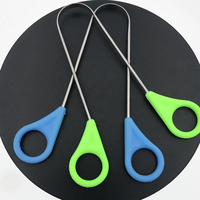 Grattoir de langue professionnel en acier inoxydable, double face, design en forme de U, logo personnalisé, corps en métal de haute qualité, poignée en plastique