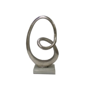 Sculpture en aluminium haut de gamme au design moderne, idéale pour les designers d'intérieur à la recherche d'ajouts décoratifs artistiques et élégants - Product Image 1