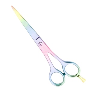 Tijeras de peluquería de acero inoxidable negro con maquinilla de afeitar afilada herramienta de belleza tipo hoja recta para salón barbería mango de acero - Product Image 1