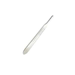 Manche de scalpel n° 4 4 poignées de scalpel chirurgical robustes en acier inoxydable à alimentation manuelle pour procédures à grandes lames - Product Image 3
