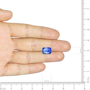 บลูแซฟไฟร์-2.58 กะรัต พลอยรูปดาวเจียระไน รับประทานความร้อนตามธรรมชาติ ขนาด 3 มม. 6 มม. 8 มม. 10 มม. เส้นผ่านศูนย์กลางรู 1 มม. - Product Image 3