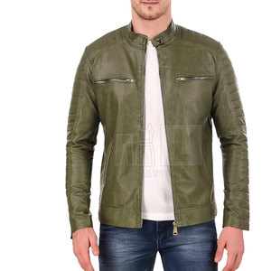 Chaqueta de invierno de cuero genuino para hombre más vendida con logotipo frontal a prueba de viento y transpirable disponible en varios colores - Product Image 1