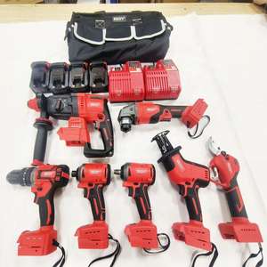 Nuevo Producto Ekiiv, Juego de Herramientas Eléctricas Inalámbricas de 18V, Llave de Impacto, Amoladora Angular, Taladro Percutor, Kit de Herramientas Eléctricas - Product Image 4