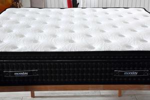 Colchón blanco con lados cosidos en negro Parte superior e inferior acolchada suave Comfort Sleep - Product Image 4