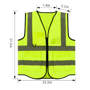 Gilet réfléchissant haute visibilité Gilet de sécurité réfléchissant de construction avec logo Service OEM Gilets réfléchissants de meilleure qualité - Product Image 6